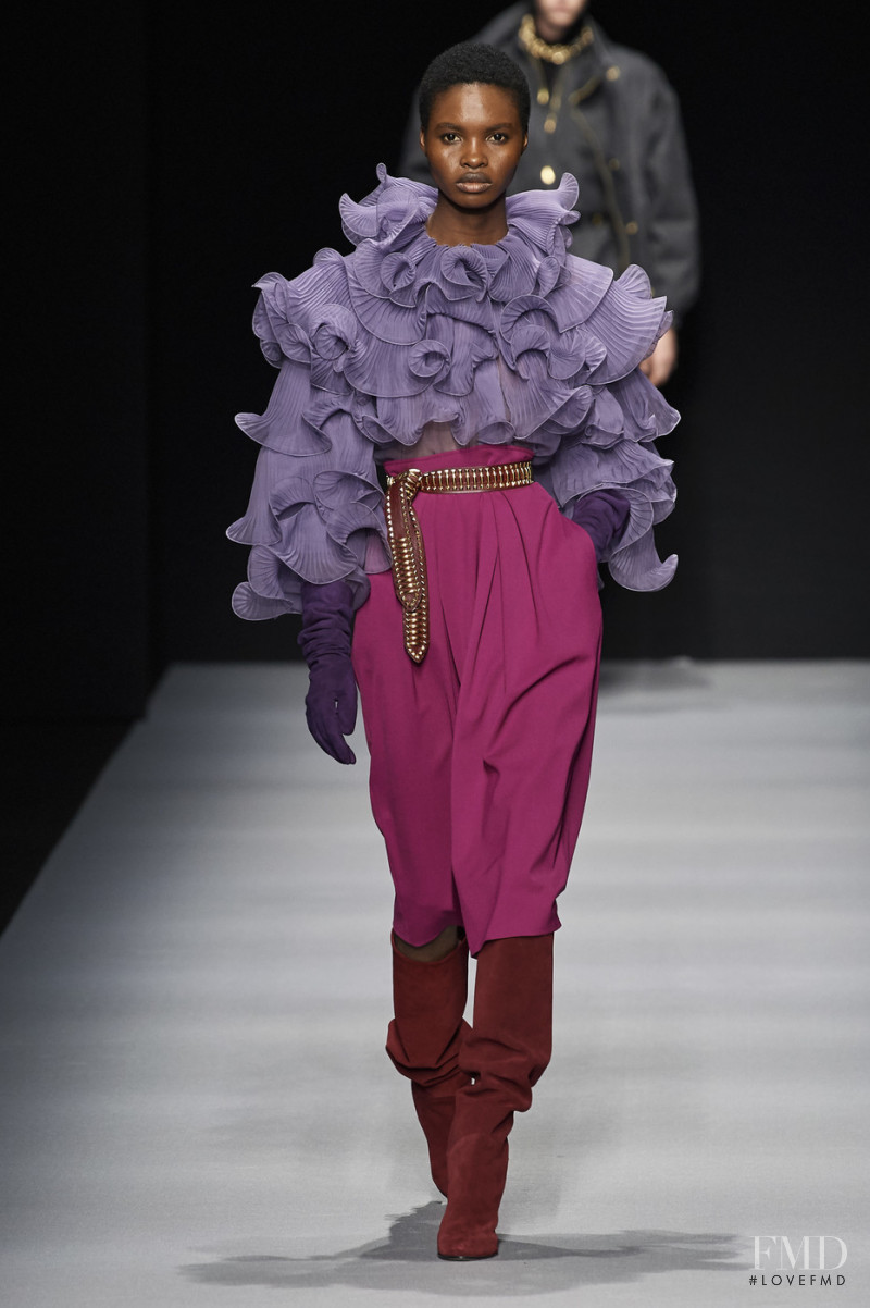 Mayowa Aworo featured in  the Alberta Ferretti fashion show for Autumn/Winter 2020