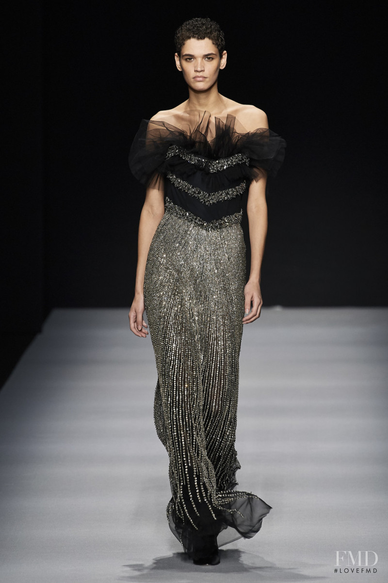 Kerolyn Soares featured in  the Alberta Ferretti fashion show for Autumn/Winter 2020