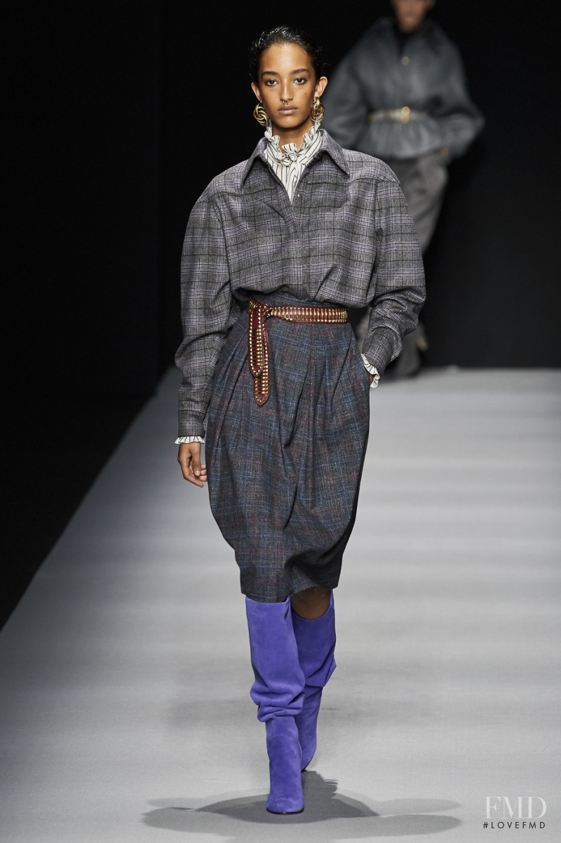 Mona Tougaard featured in  the Alberta Ferretti fashion show for Autumn/Winter 2020