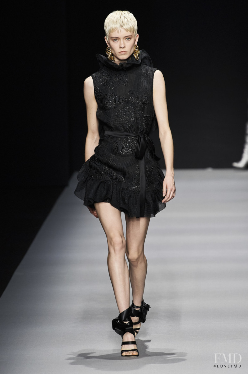 Maike Inga featured in  the Alberta Ferretti fashion show for Autumn/Winter 2020