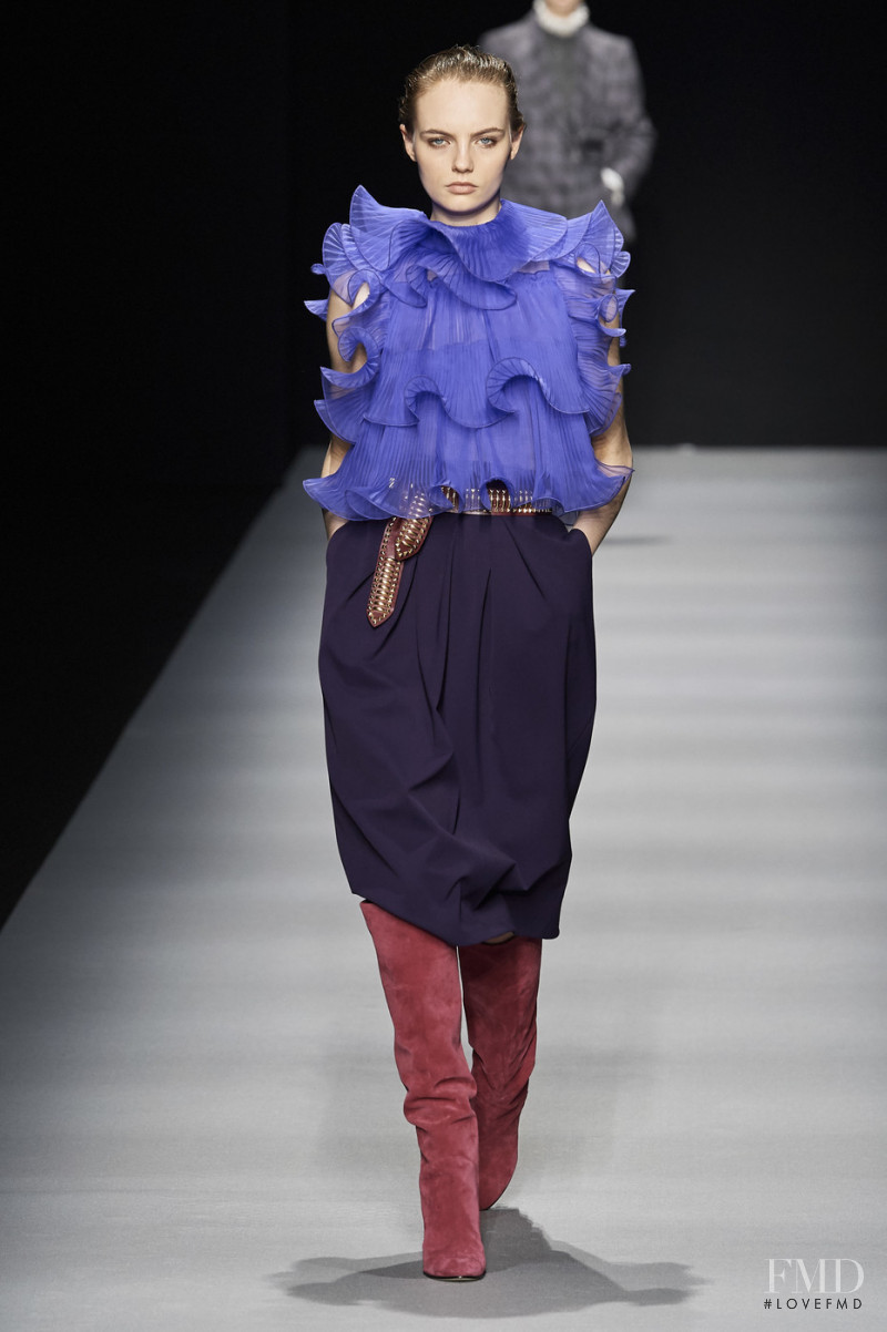 Fran Summers featured in  the Alberta Ferretti fashion show for Autumn/Winter 2020