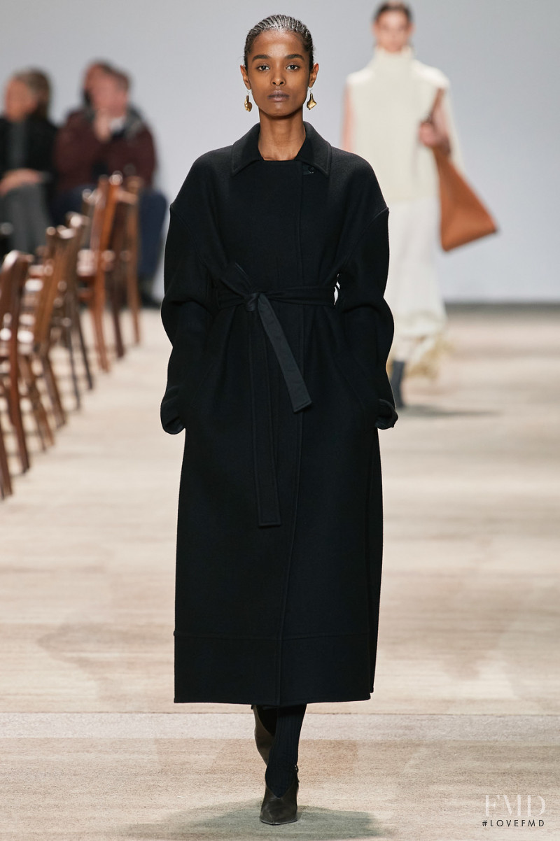 Malika Louback featured in  the Jil Sander fashion show for Autumn/Winter 2020