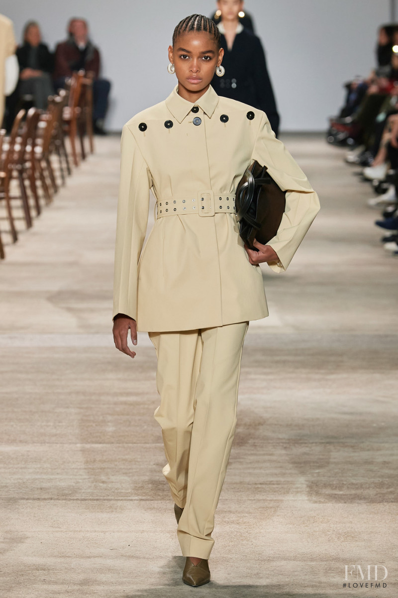 Blesnya Minher featured in  the Jil Sander fashion show for Autumn/Winter 2020