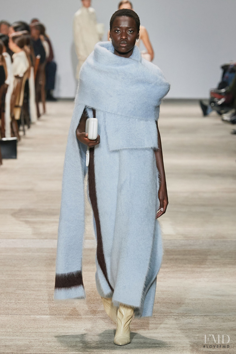 Awar Odhiang featured in  the Jil Sander fashion show for Autumn/Winter 2020