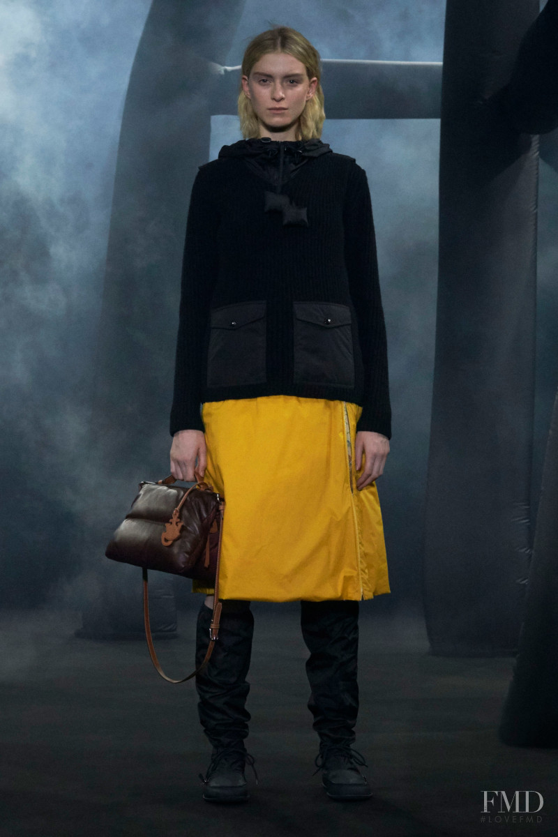 Emily Driver featured in  the Moncler 1 JW Anderson fashion show for Autumn/Winter 2020