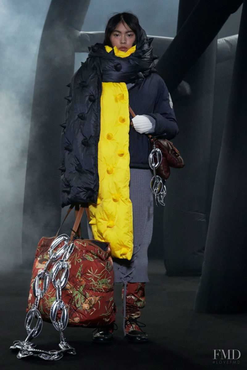 Qin Tian featured in  the Moncler 1 JW Anderson fashion show for Autumn/Winter 2020