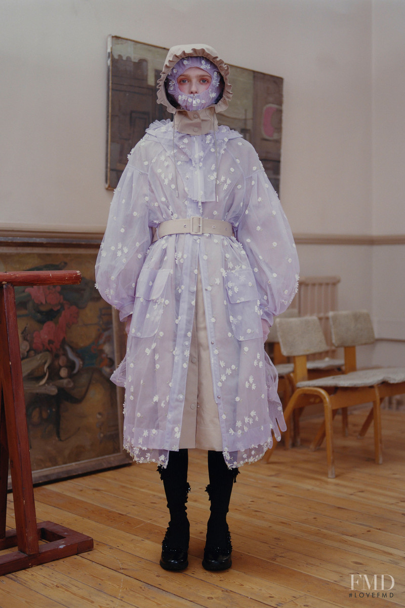 Flo Fleming featured in  the Moncler 4 Simone Rocha lookbook for Autumn/Winter 2020