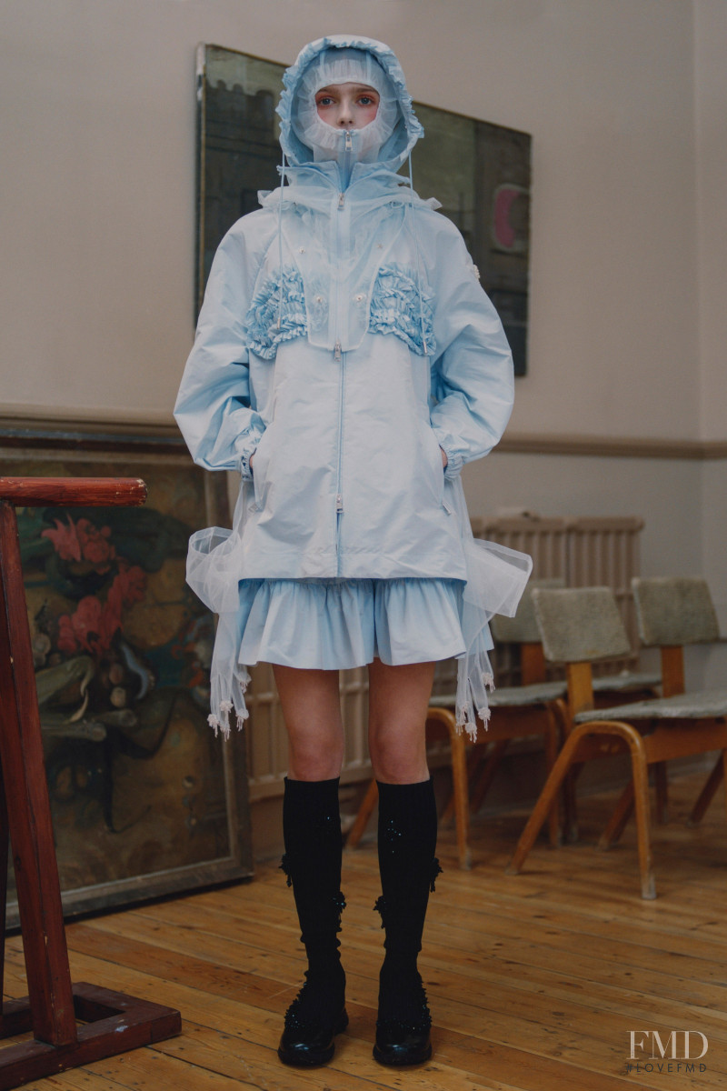 Flo Fleming featured in  the Moncler 4 Simone Rocha lookbook for Autumn/Winter 2020