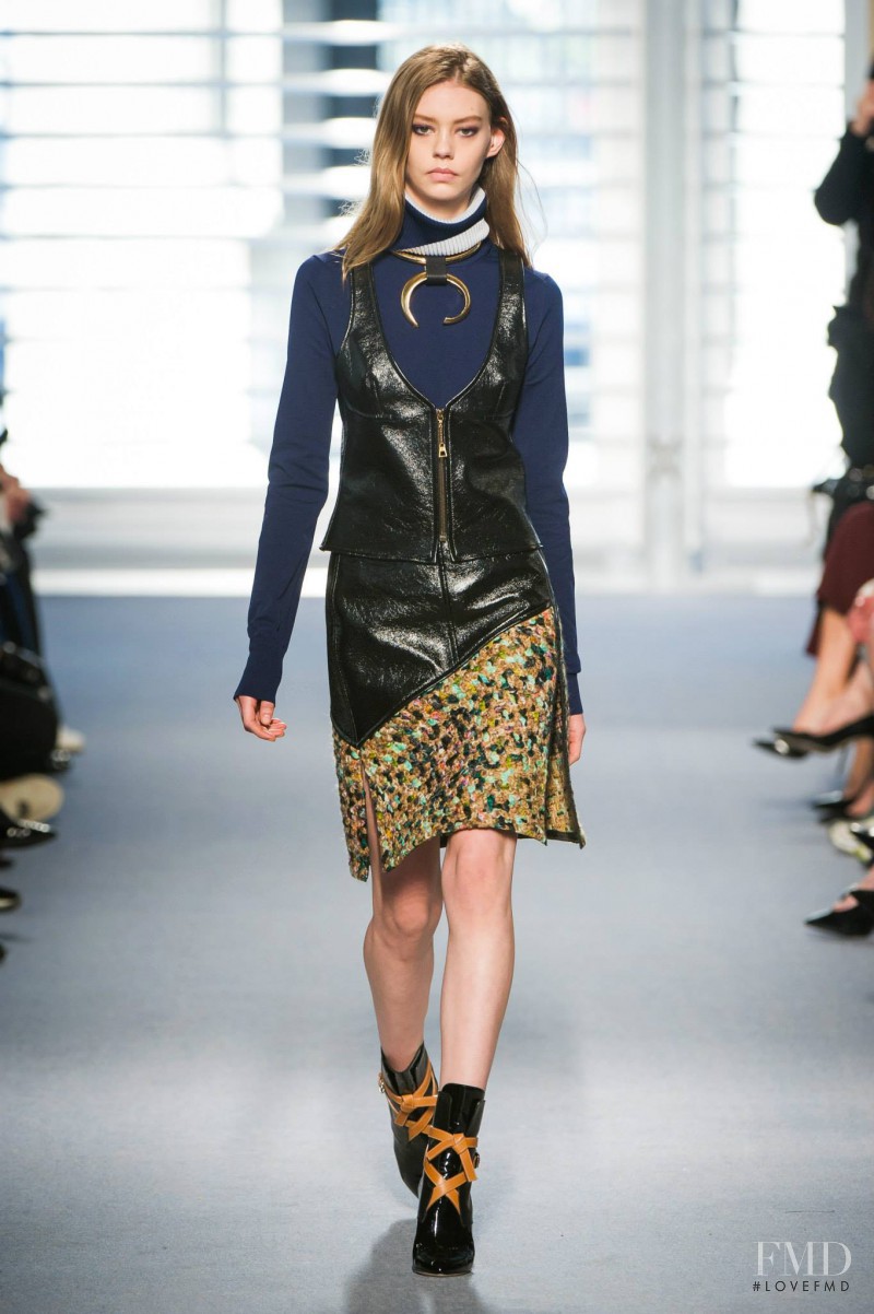 Ondria Hardin featured in  the Louis Vuitton fashion show for Autumn/Winter 2014