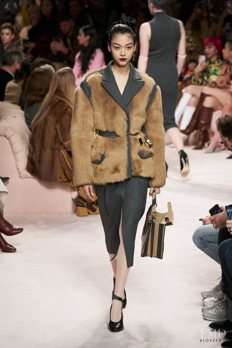Mika Schneider featured in  the Fendi fashion show for Autumn/Winter 2020