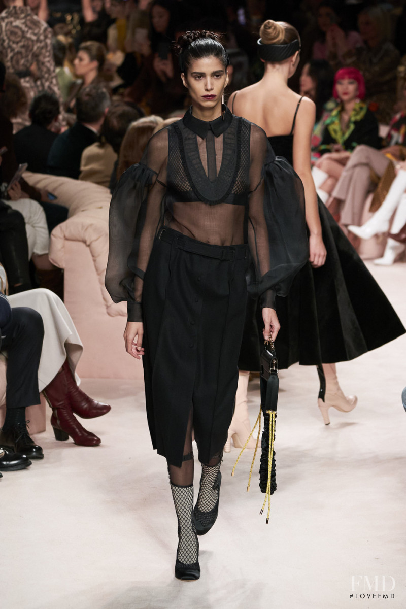 Mica Arganaraz featured in  the Fendi fashion show for Autumn/Winter 2020
