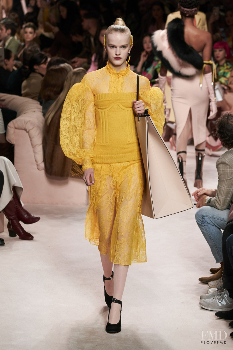 Hannah Motler featured in  the Fendi fashion show for Autumn/Winter 2020