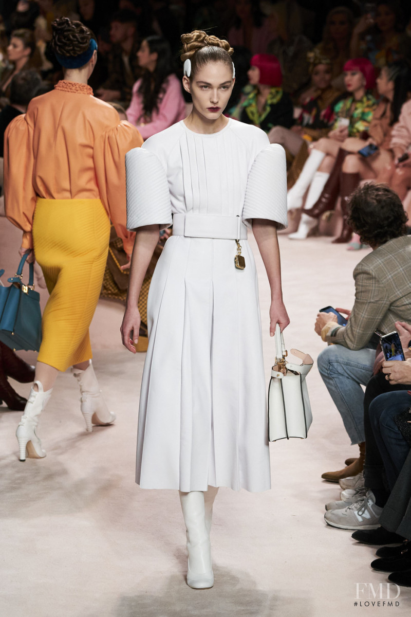 Mia Brown featured in  the Fendi fashion show for Autumn/Winter 2020