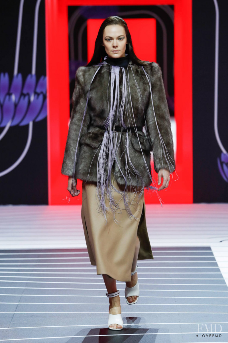 Kinga Rajzak featured in  the Prada fashion show for Autumn/Winter 2020