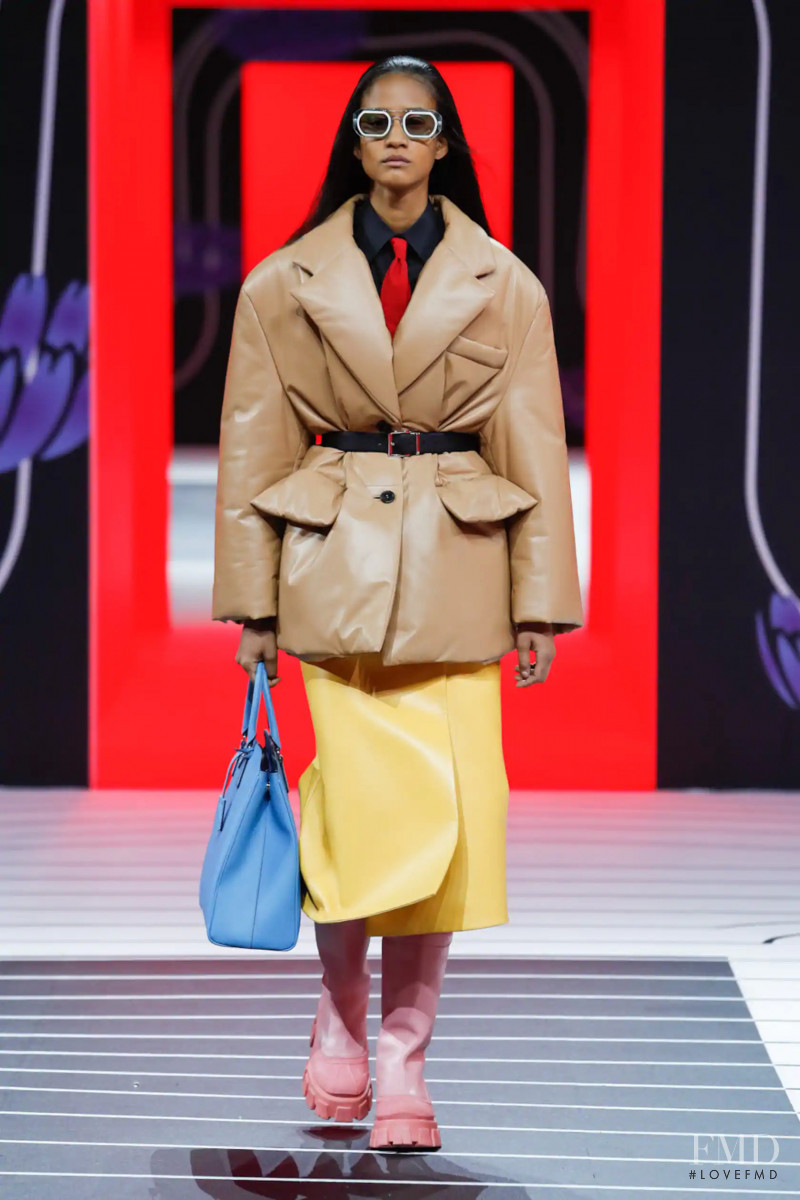 Allexia De Jesus featured in  the Prada fashion show for Autumn/Winter 2020