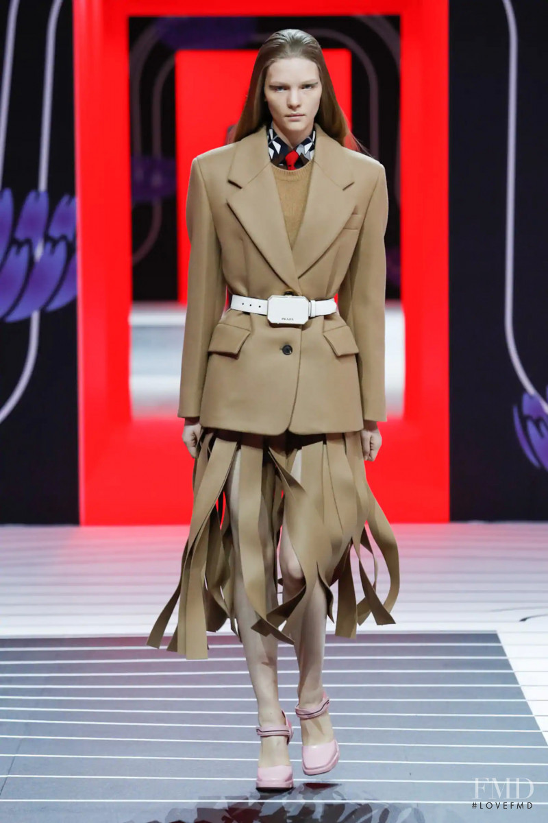 Viktoria Lulko featured in  the Prada fashion show for Autumn/Winter 2020