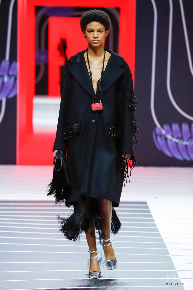 Theresa Hayes featured in  the Prada fashion show for Autumn/Winter 2020