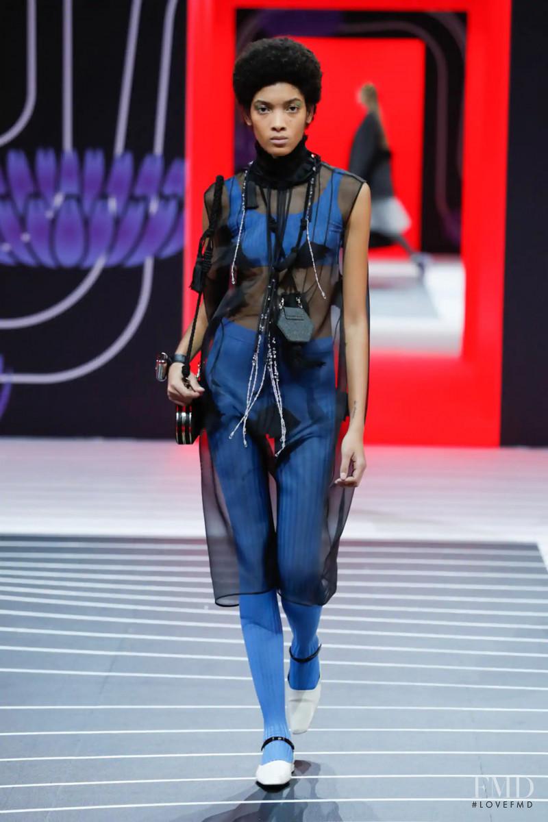 Licett Morillo featured in  the Prada fashion show for Autumn/Winter 2020