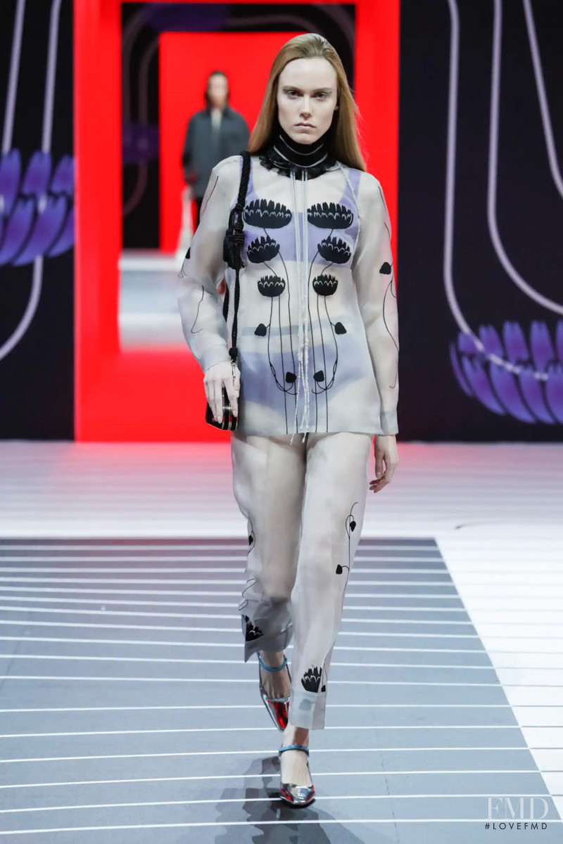 Kiki Willems featured in  the Prada fashion show for Autumn/Winter 2020