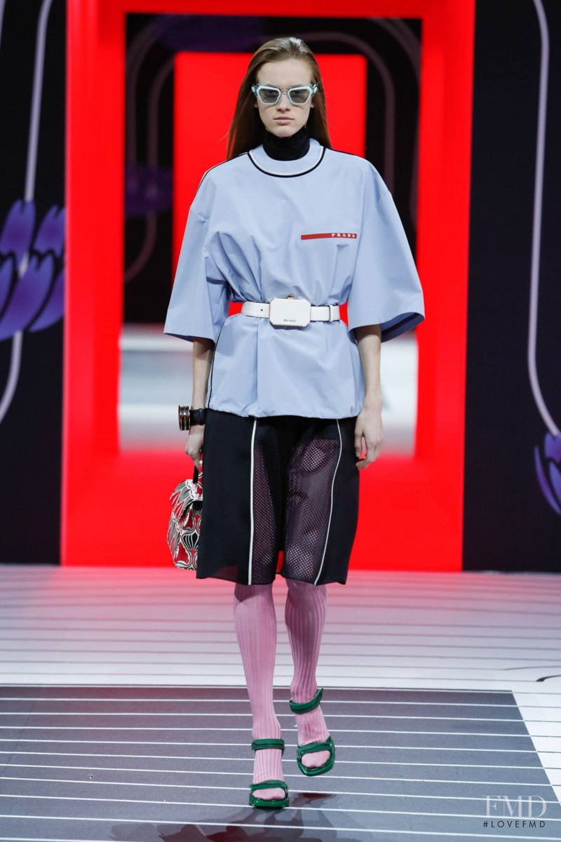 Sarah Dahl featured in  the Prada fashion show for Autumn/Winter 2020