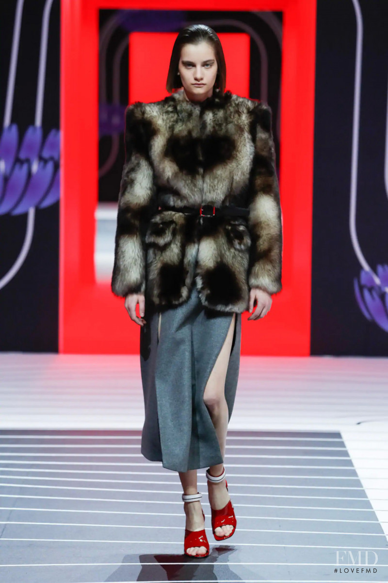 Alina Bolotina featured in  the Prada fashion show for Autumn/Winter 2020