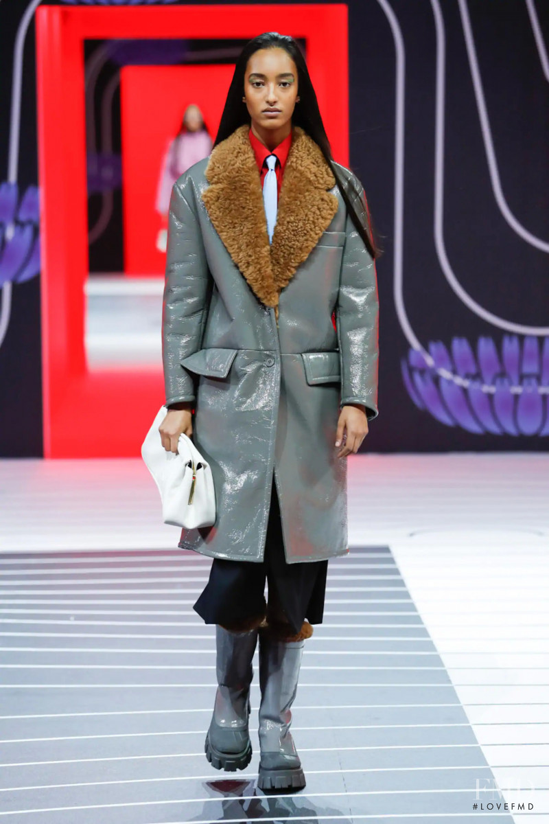 Mona Tougaard featured in  the Prada fashion show for Autumn/Winter 2020