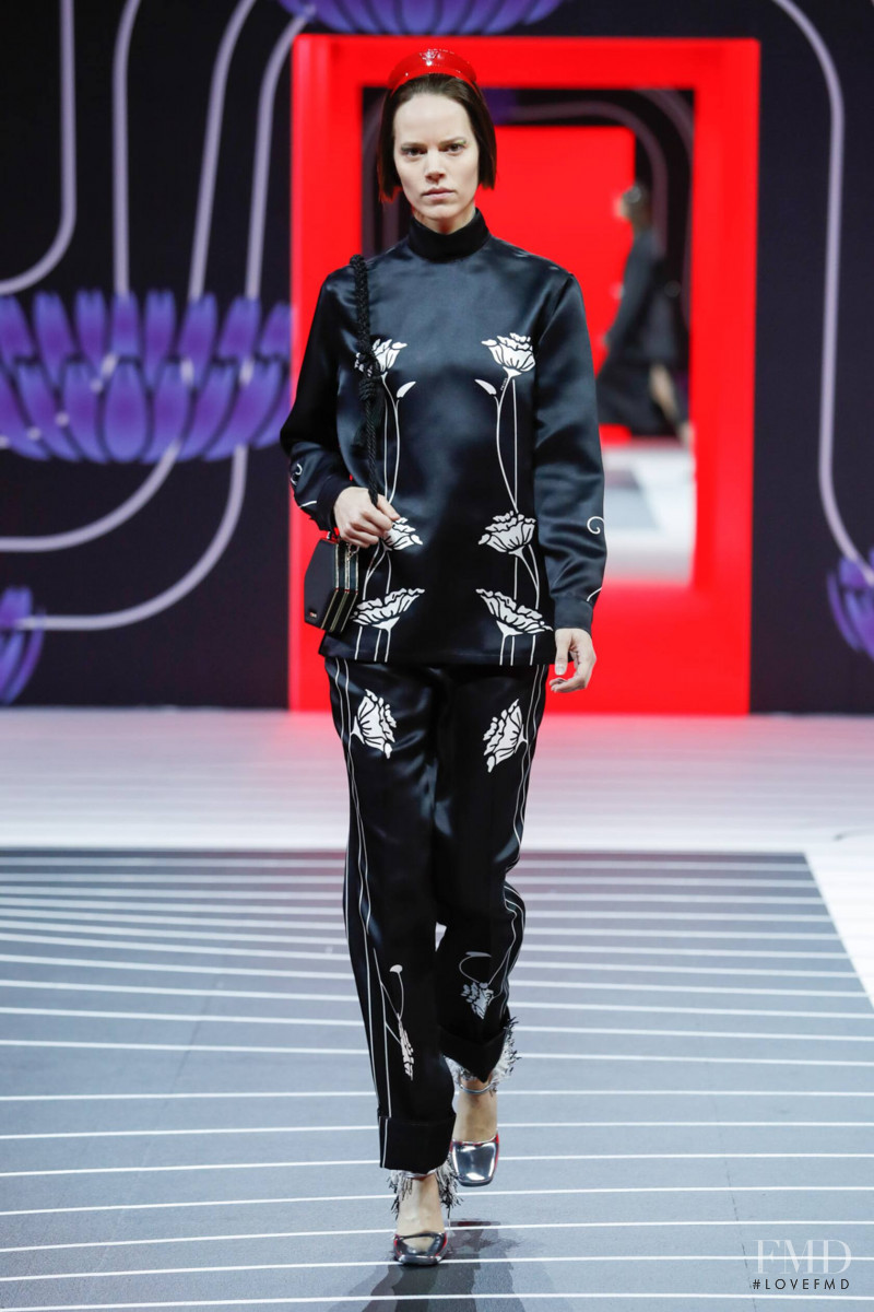 Freja Beha Erichsen featured in  the Prada fashion show for Autumn/Winter 2020