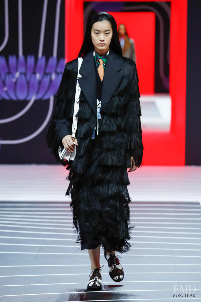 Jiang Ruiqi featured in  the Prada fashion show for Autumn/Winter 2020