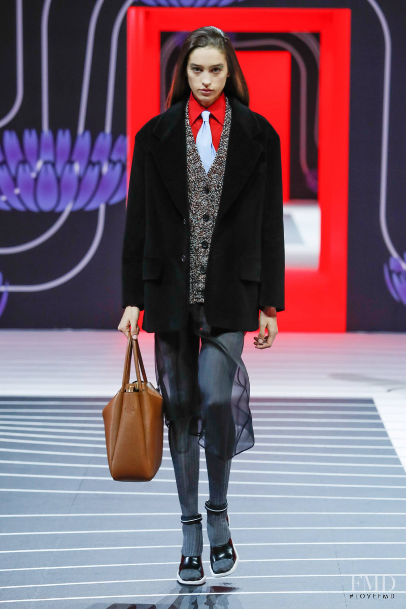 Justina Ageitos featured in  the Prada fashion show for Autumn/Winter 2020