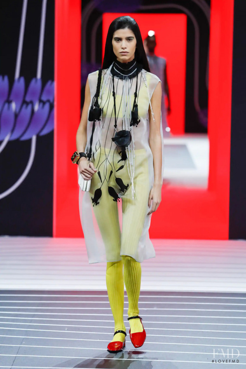 Mica Arganaraz featured in  the Prada fashion show for Autumn/Winter 2020