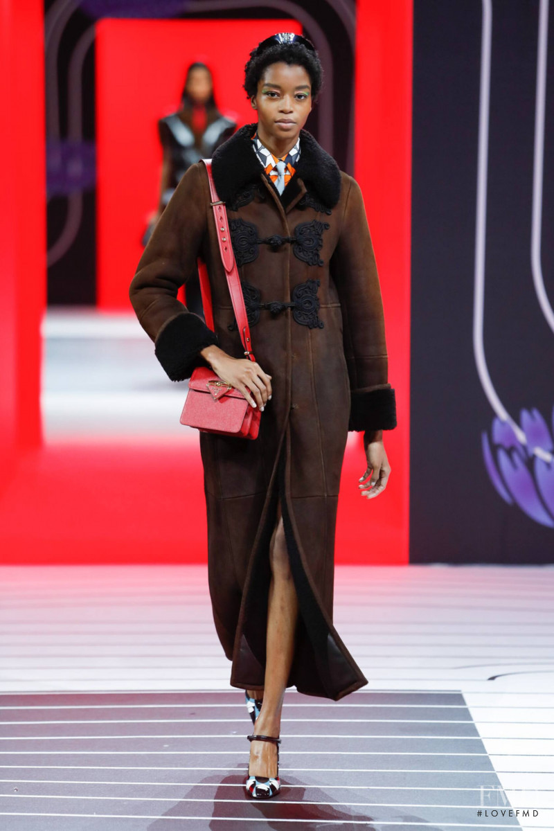 Kyla Ramsey featured in  the Prada fashion show for Autumn/Winter 2020