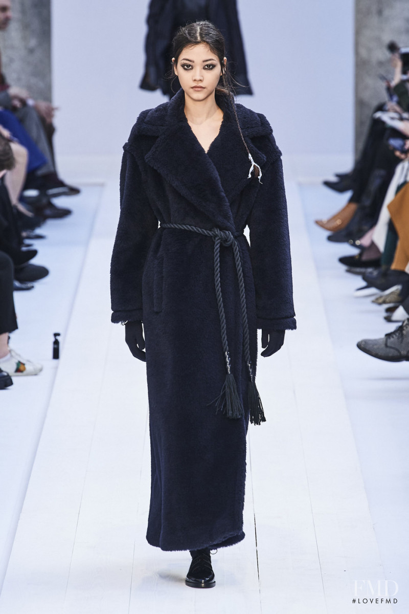 Mika Schneider featured in  the Max Mara fashion show for Autumn/Winter 2020
