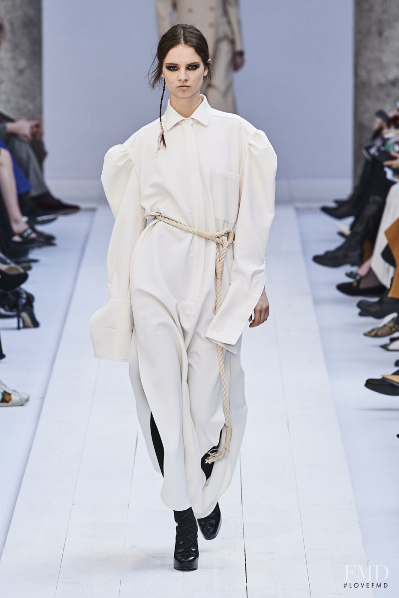 Giselle Norman featured in  the Max Mara fashion show for Autumn/Winter 2020