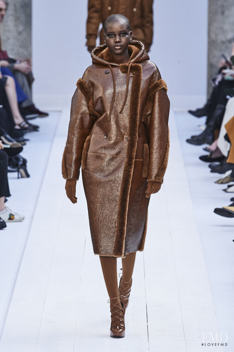 Adut Akech Bior featured in  the Max Mara fashion show for Autumn/Winter 2020