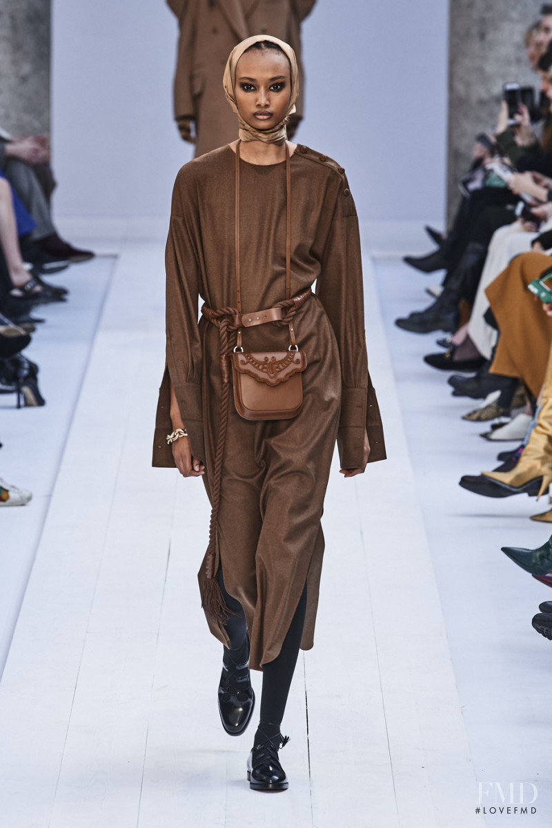 Ugbad Abdi featured in  the Max Mara fashion show for Autumn/Winter 2020