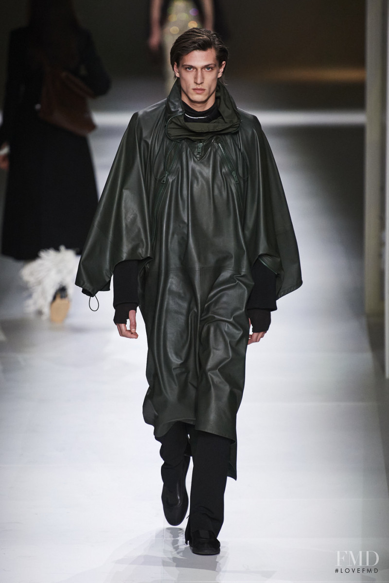 Edoardo Sebastianelli featured in  the Bottega Veneta fashion show for Autumn/Winter 2020