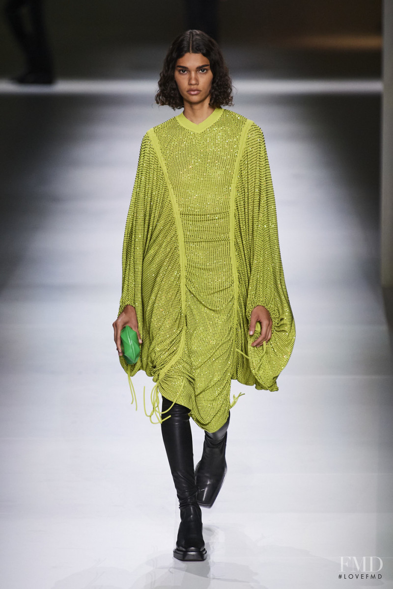 Barbara Valente featured in  the Bottega Veneta fashion show for Autumn/Winter 2020