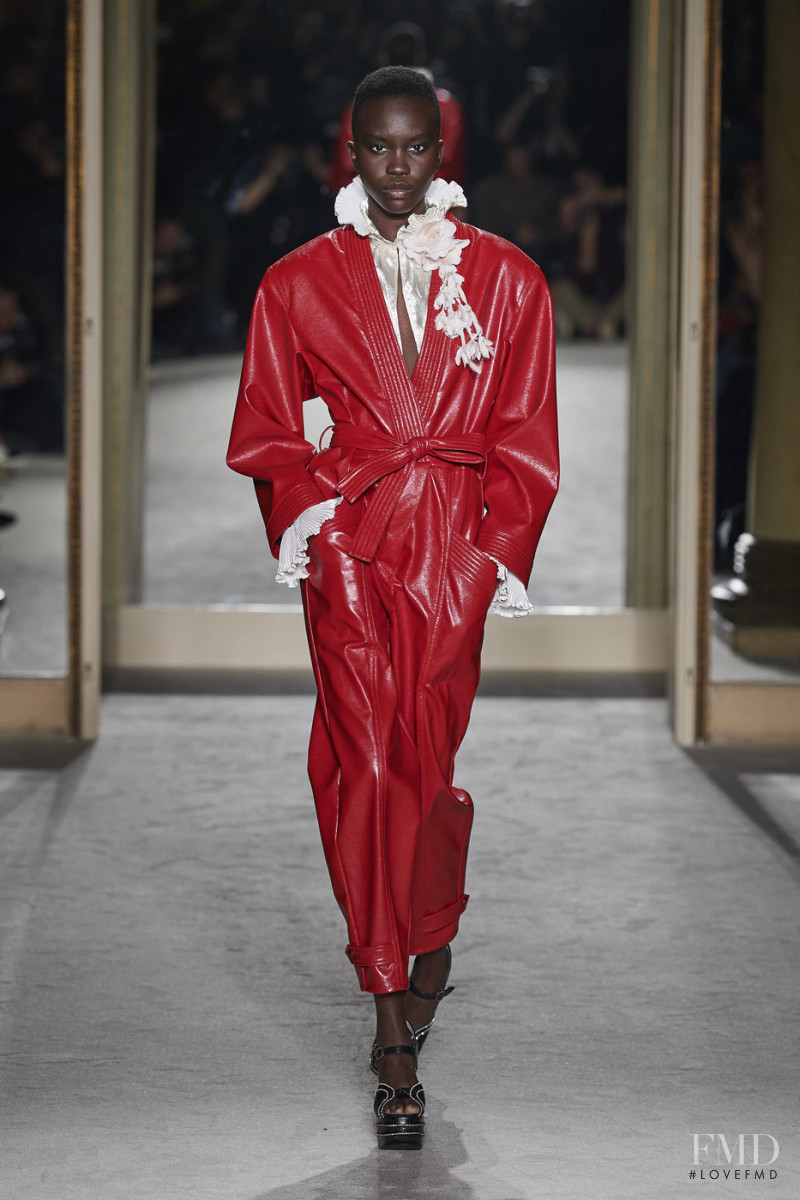 Achenrin Madit featured in  the Philosophy di Lorenzo Serafini fashion show for Autumn/Winter 2020