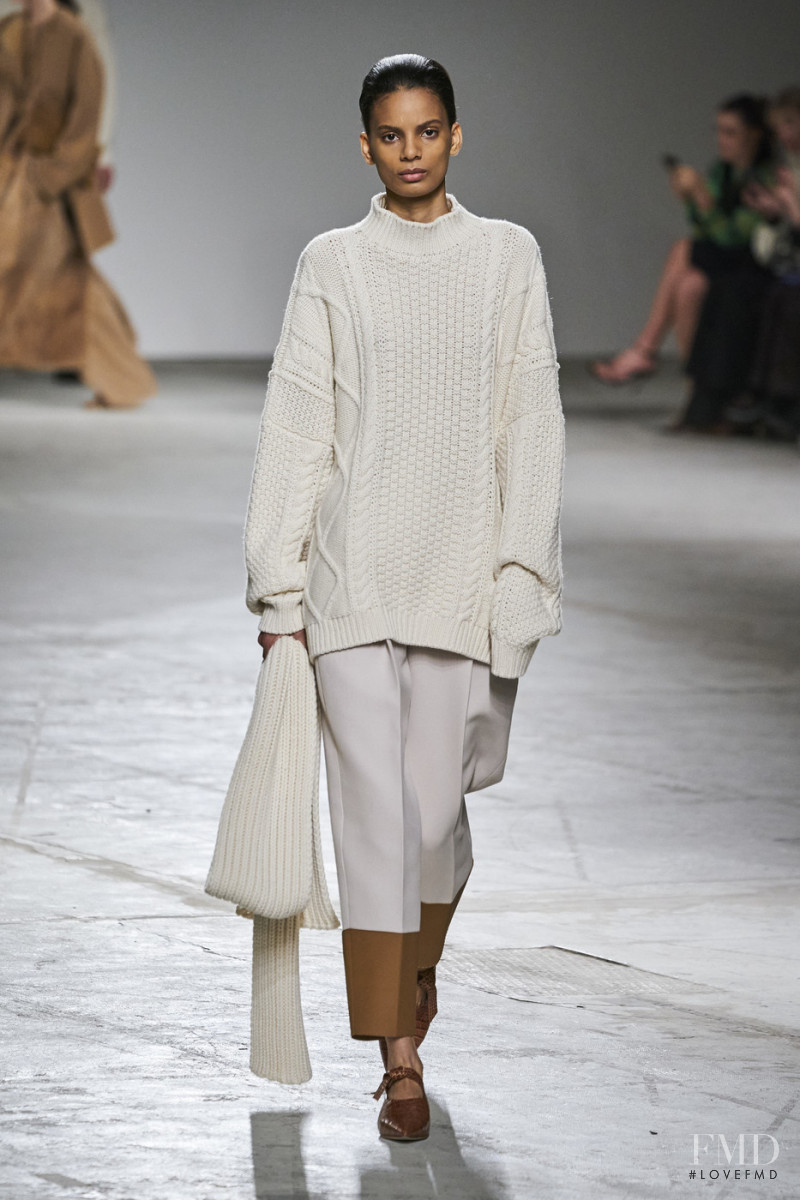 Annibelis Baez featured in  the Agnona fashion show for Autumn/Winter 2020