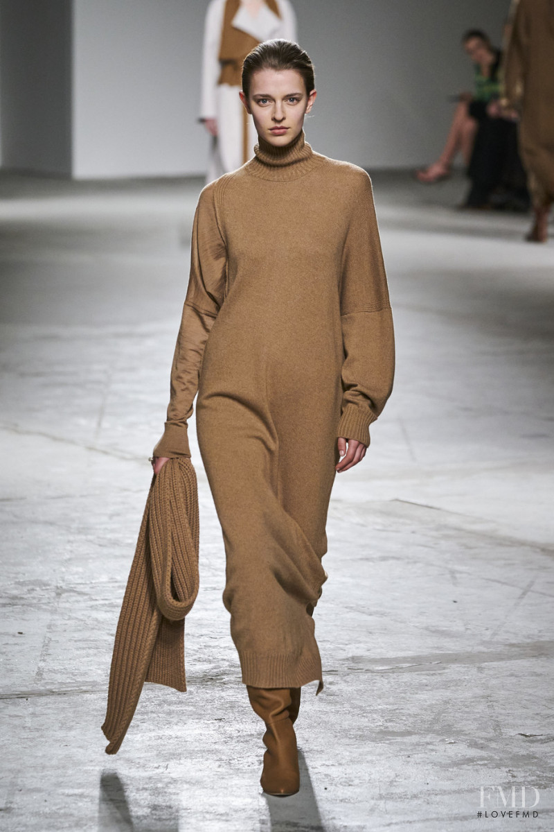 Merel Zoet featured in  the Agnona fashion show for Autumn/Winter 2020