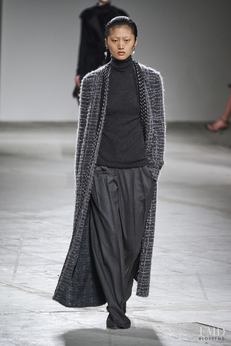 Yilan Hua featured in  the Agnona fashion show for Autumn/Winter 2020