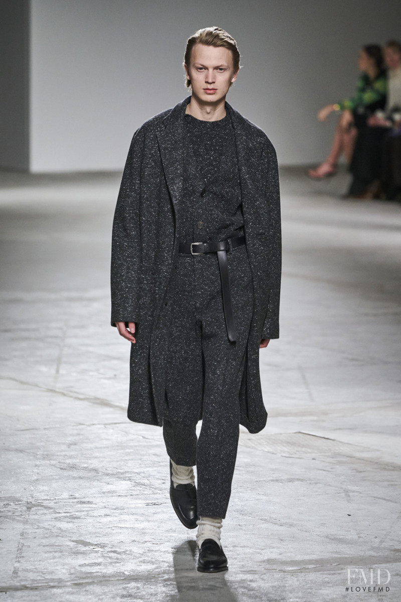 Jonas Glöer featured in  the Agnona fashion show for Autumn/Winter 2020