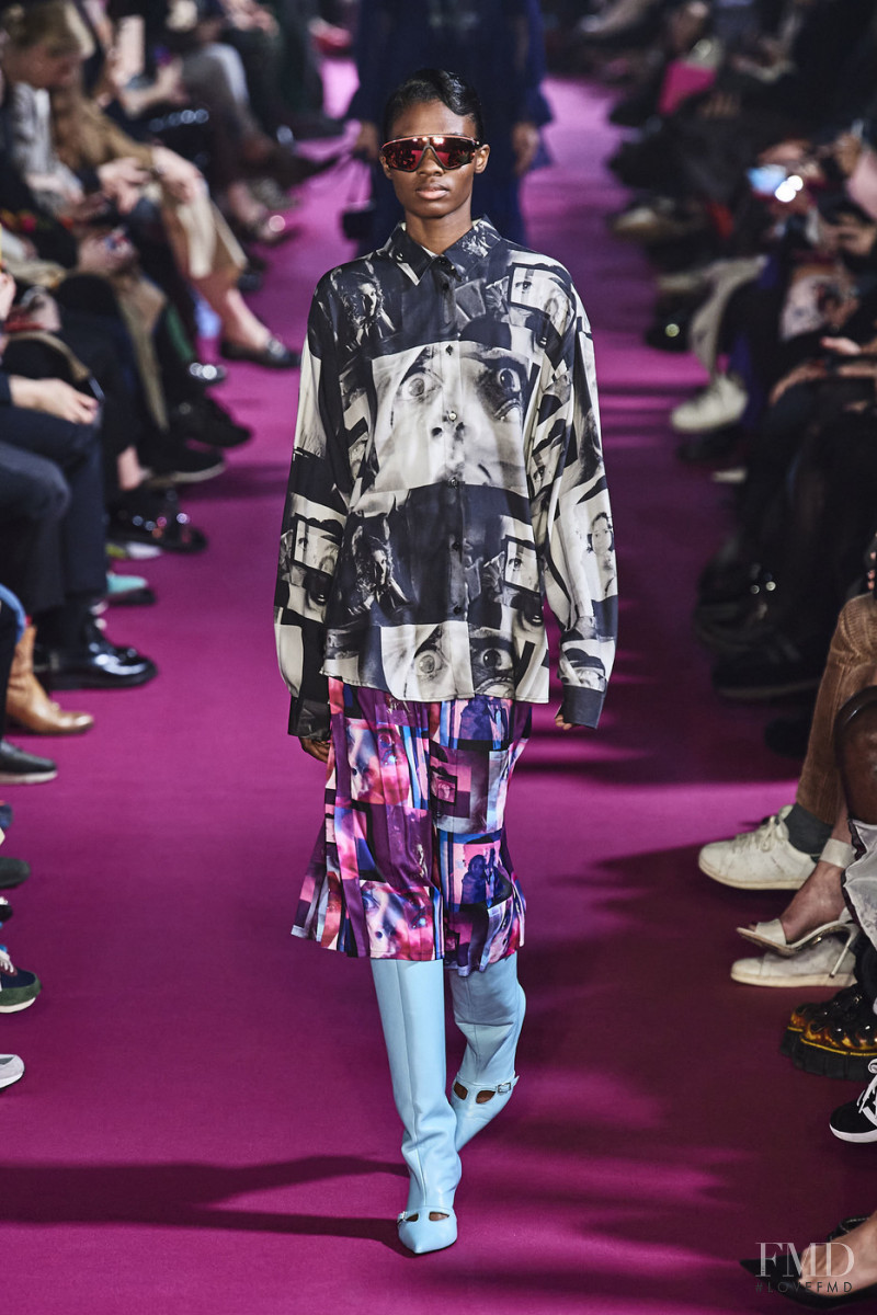 Ayobami  Okekunle featured in  the MSGM fashion show for Autumn/Winter 2020