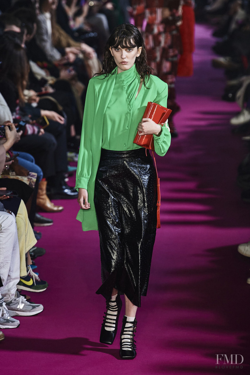 Barbora Stan Stanislavova featured in  the MSGM fashion show for Autumn/Winter 2020