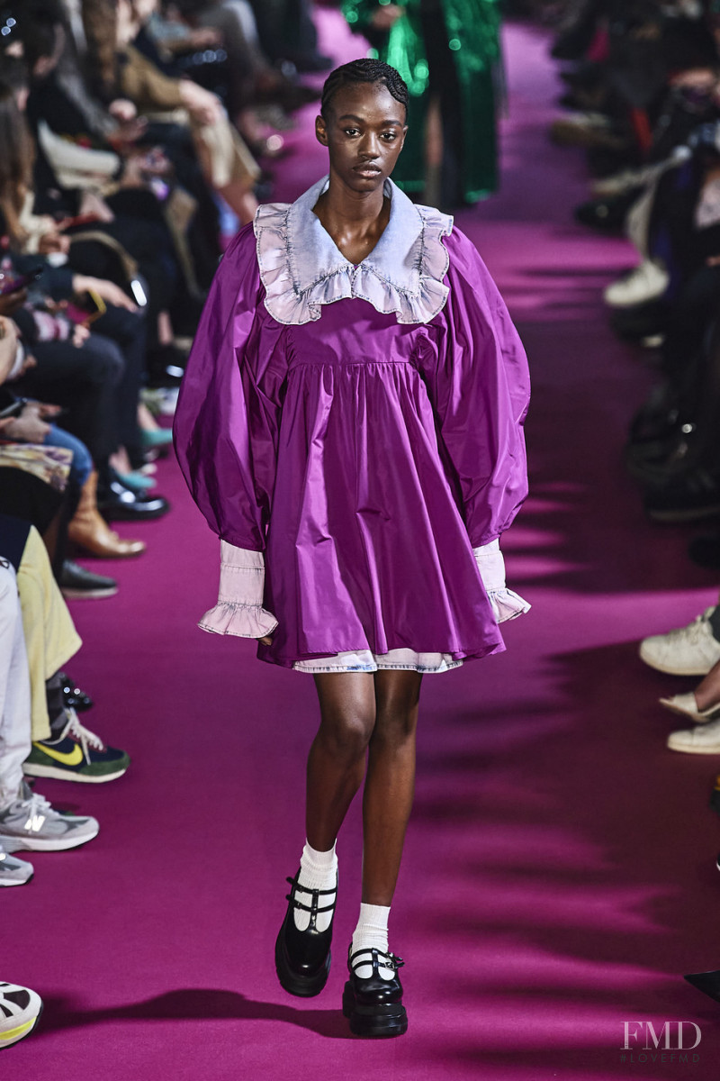 Eya Mariam Diawara featured in  the MSGM fashion show for Autumn/Winter 2020