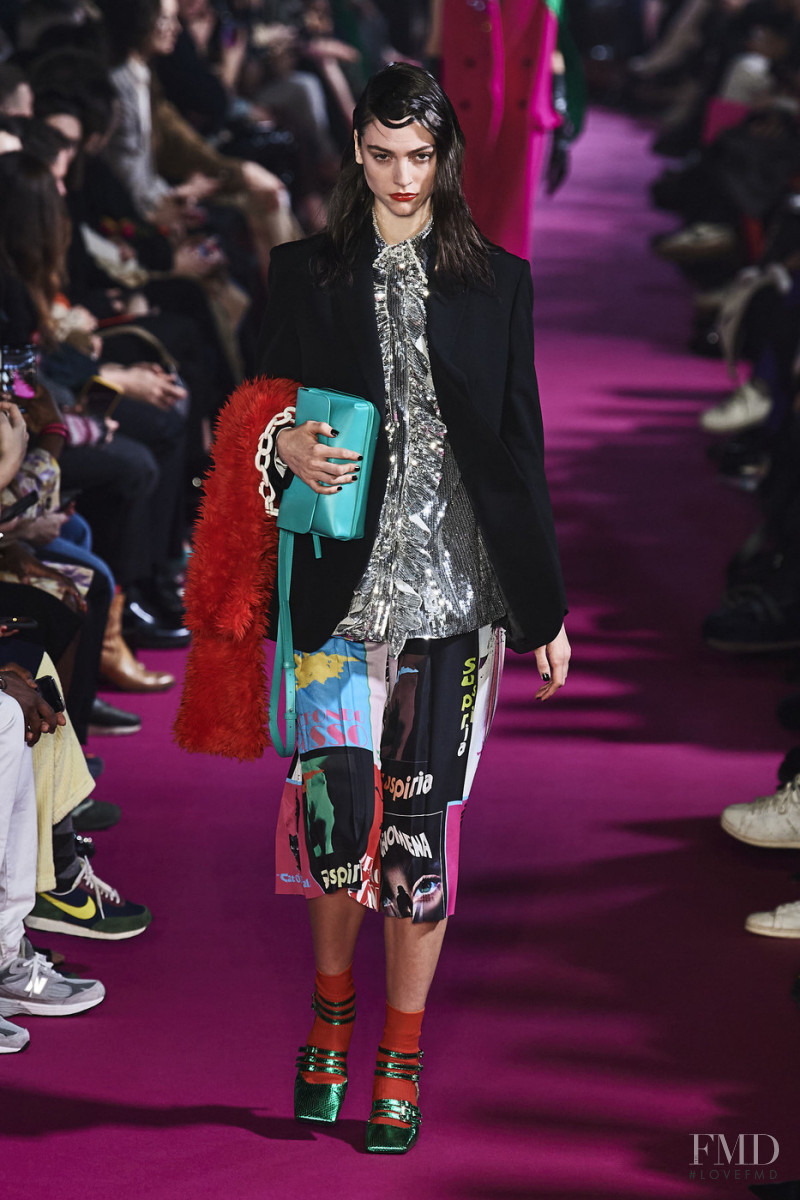Sabrina Lynn featured in  the MSGM fashion show for Autumn/Winter 2020