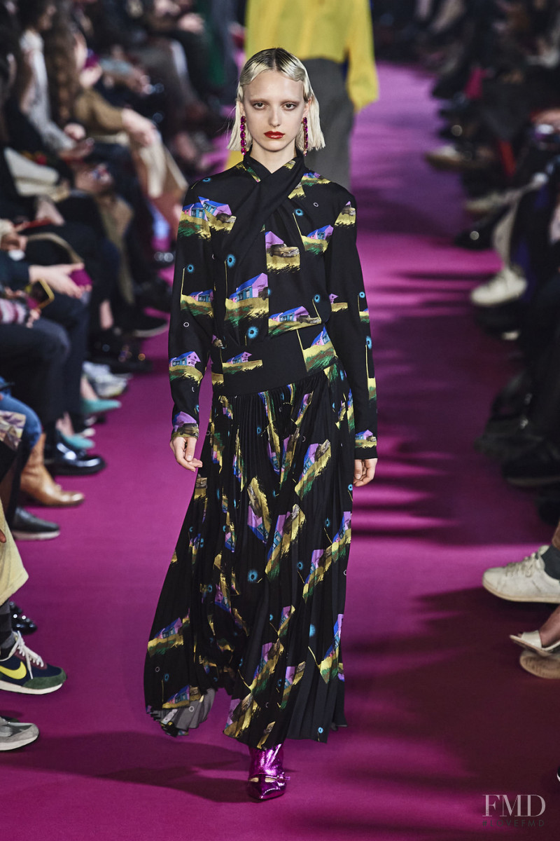 Sonya Maltceva featured in  the MSGM fashion show for Autumn/Winter 2020