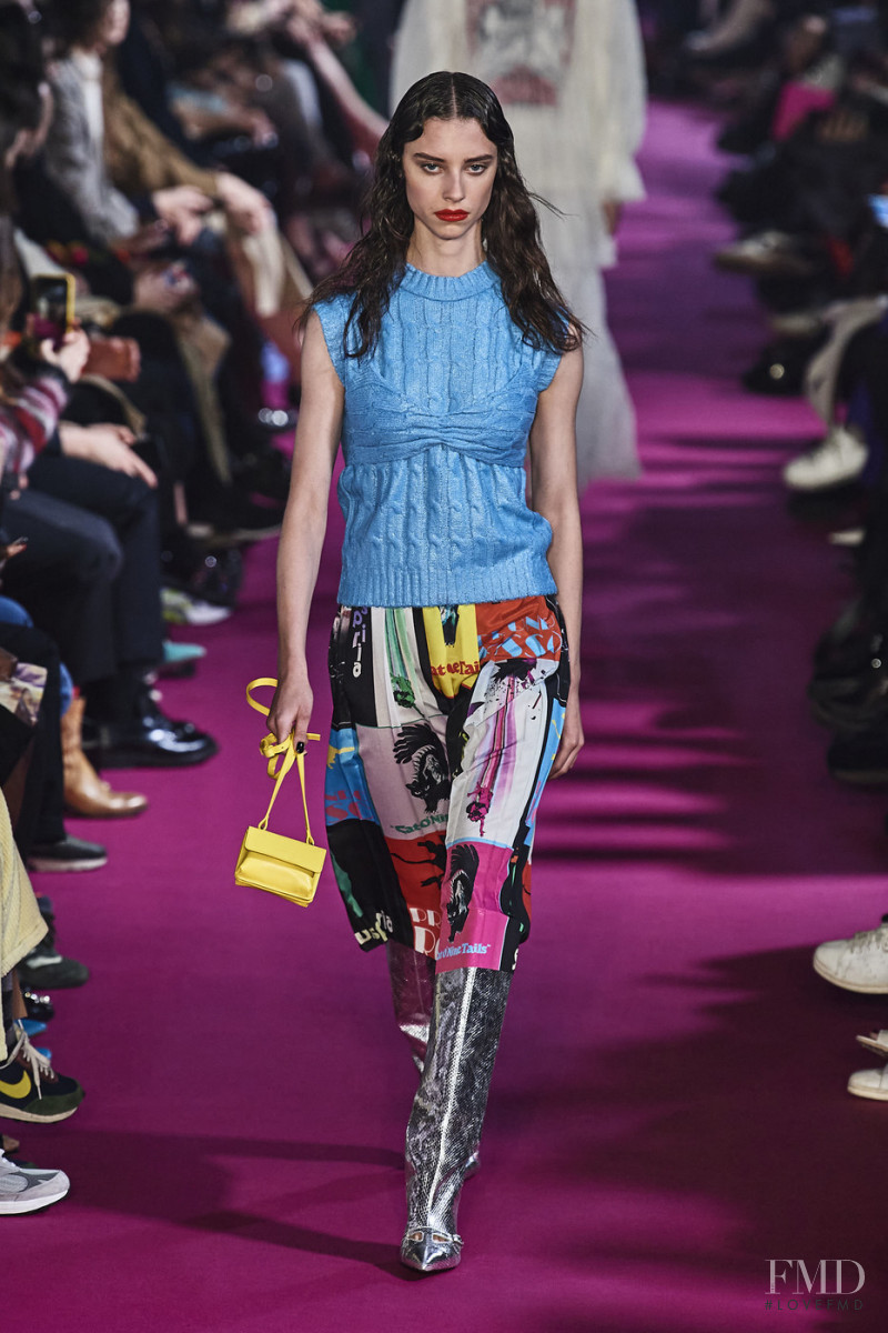 Sophie Martynova featured in  the MSGM fashion show for Autumn/Winter 2020