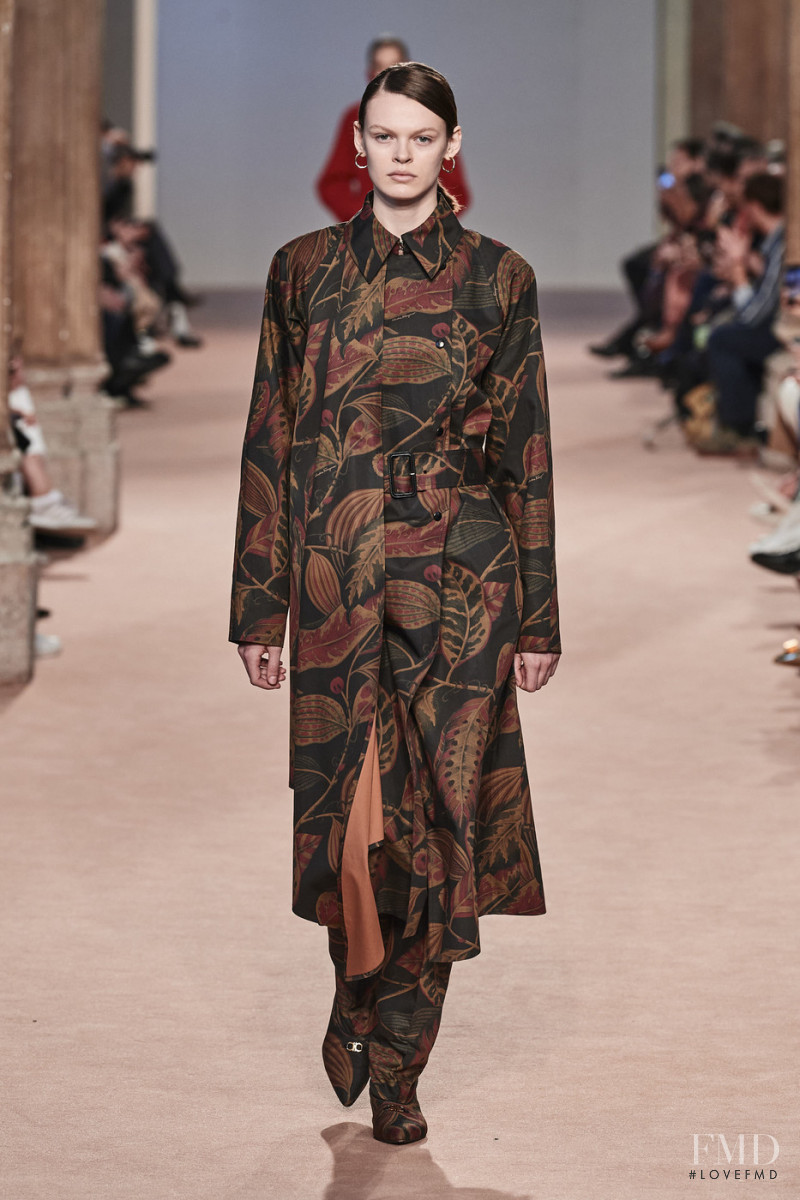 Cara Taylor featured in  the Salvatore Ferragamo fashion show for Autumn/Winter 2020