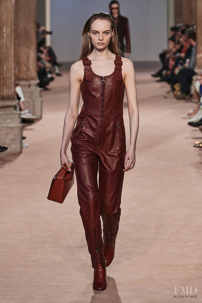 Fran Summers featured in  the Salvatore Ferragamo fashion show for Autumn/Winter 2020